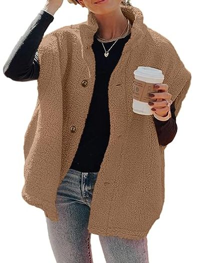 Hongqizo Sleeveless Sherpa Fleece Vest with Pockets