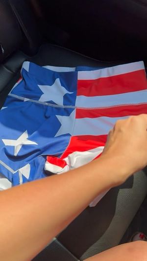 Could you BE any more American? Perfect biker shorts!