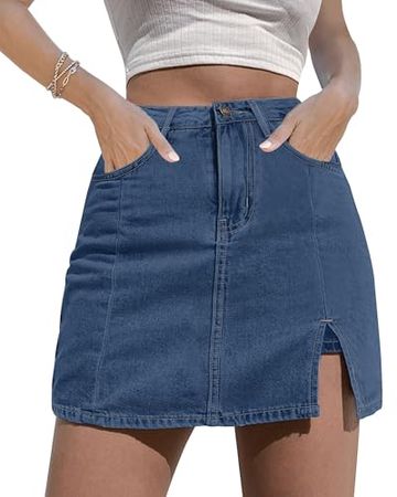luvamia Denim Skort with Pockets
