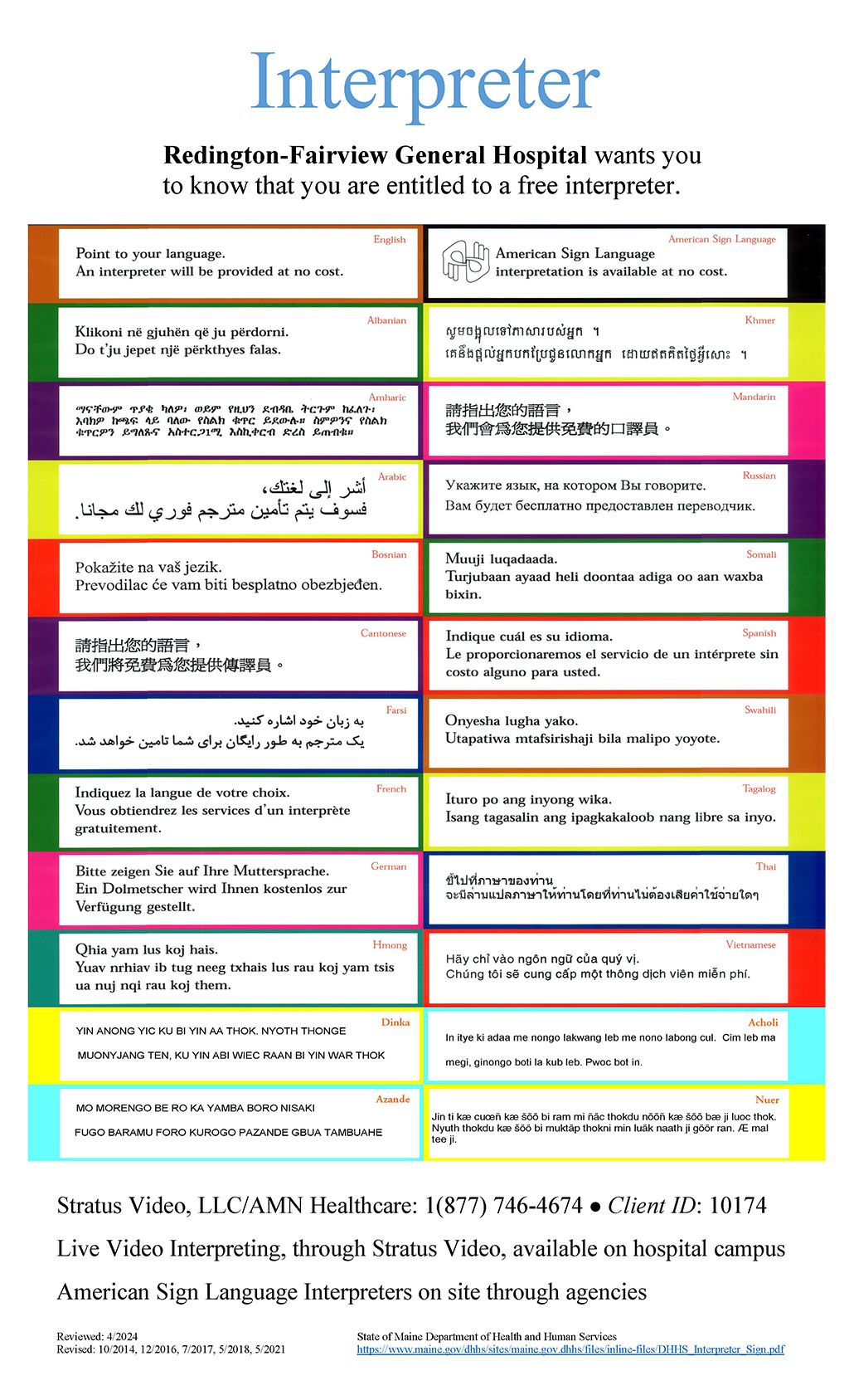 Interpreter Chart
