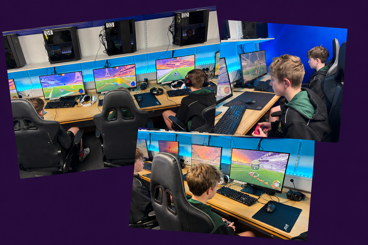 Gosfield School pupils competing at their esports club