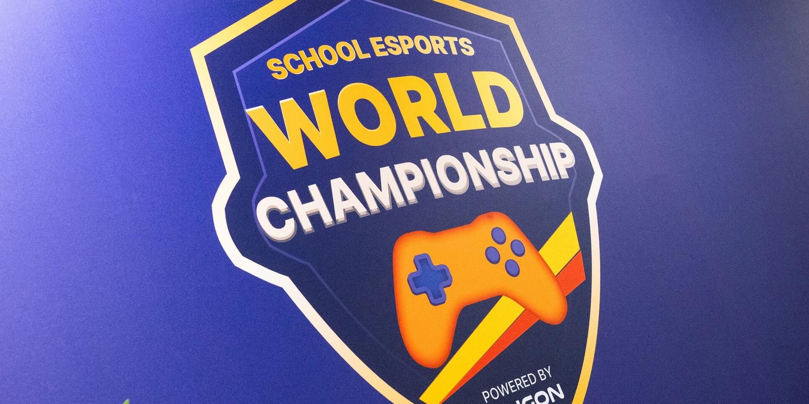 School Esports World Championship logo, powered by DAIGON