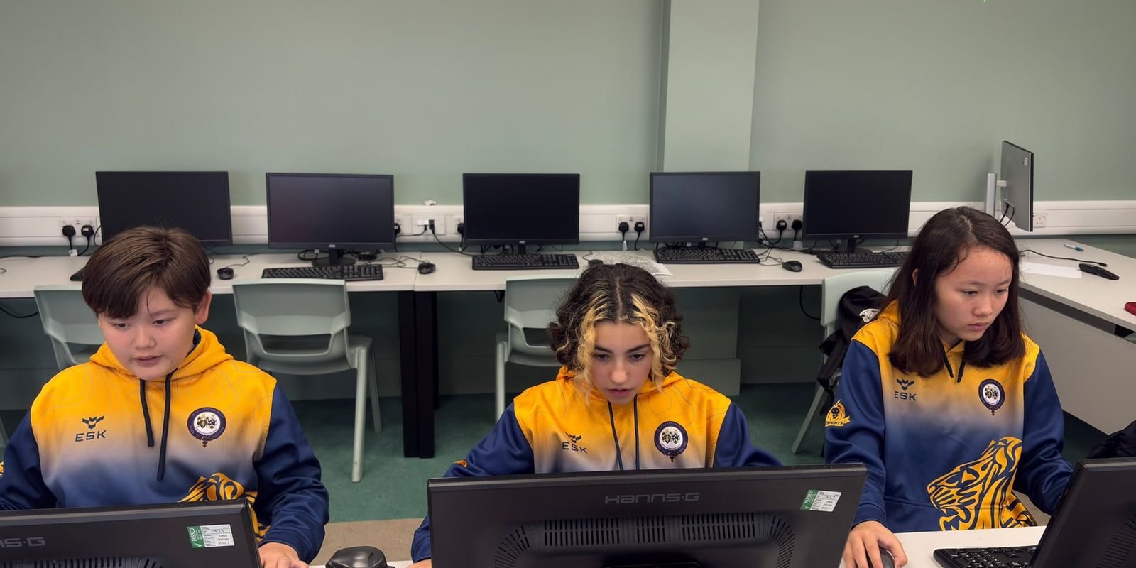 Queen Ethelburga's Collegiate esports players at the School Esports World Championships in Malta
