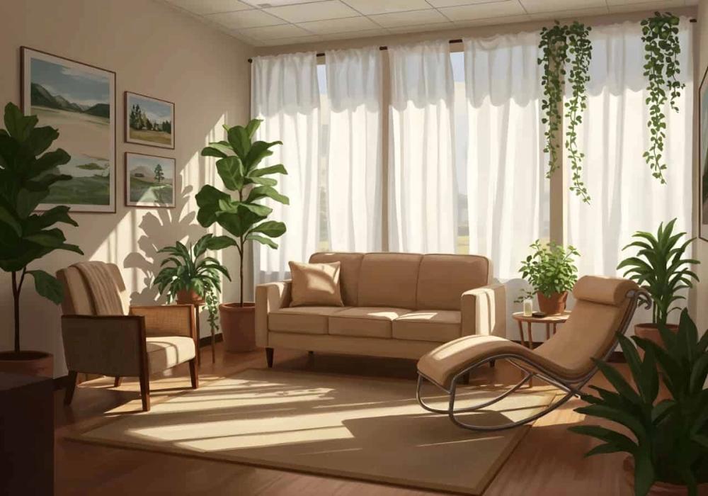 Calm therapy room