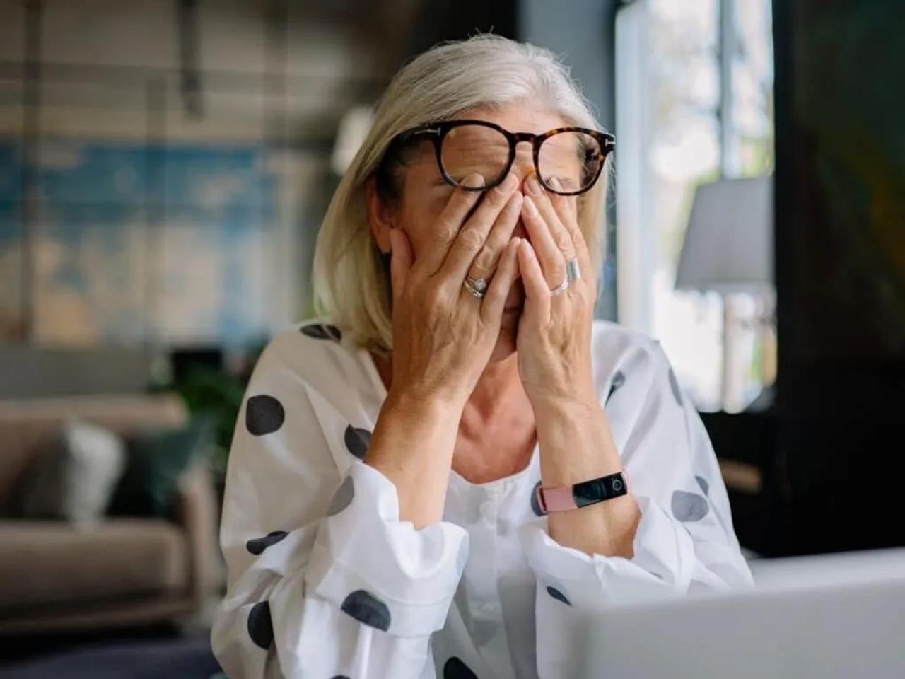 overwhelmed person