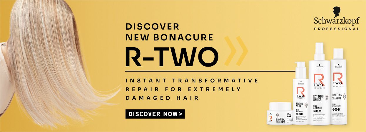 R-TWO homepage launch banner for Schwarzkopf Professional