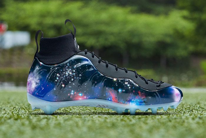 Nike Odell Beckham Jr  Galaxy Foamposite One Cleats Side