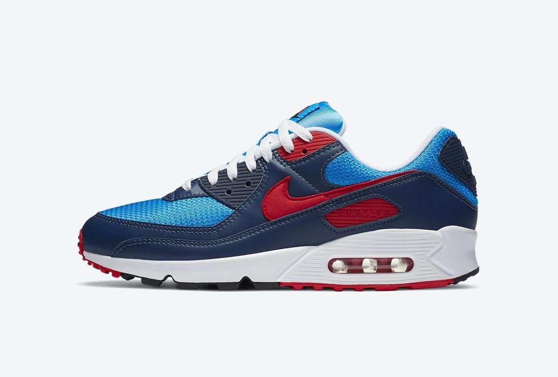 This Nike Air Max 90 Rocks Red, White and Blues