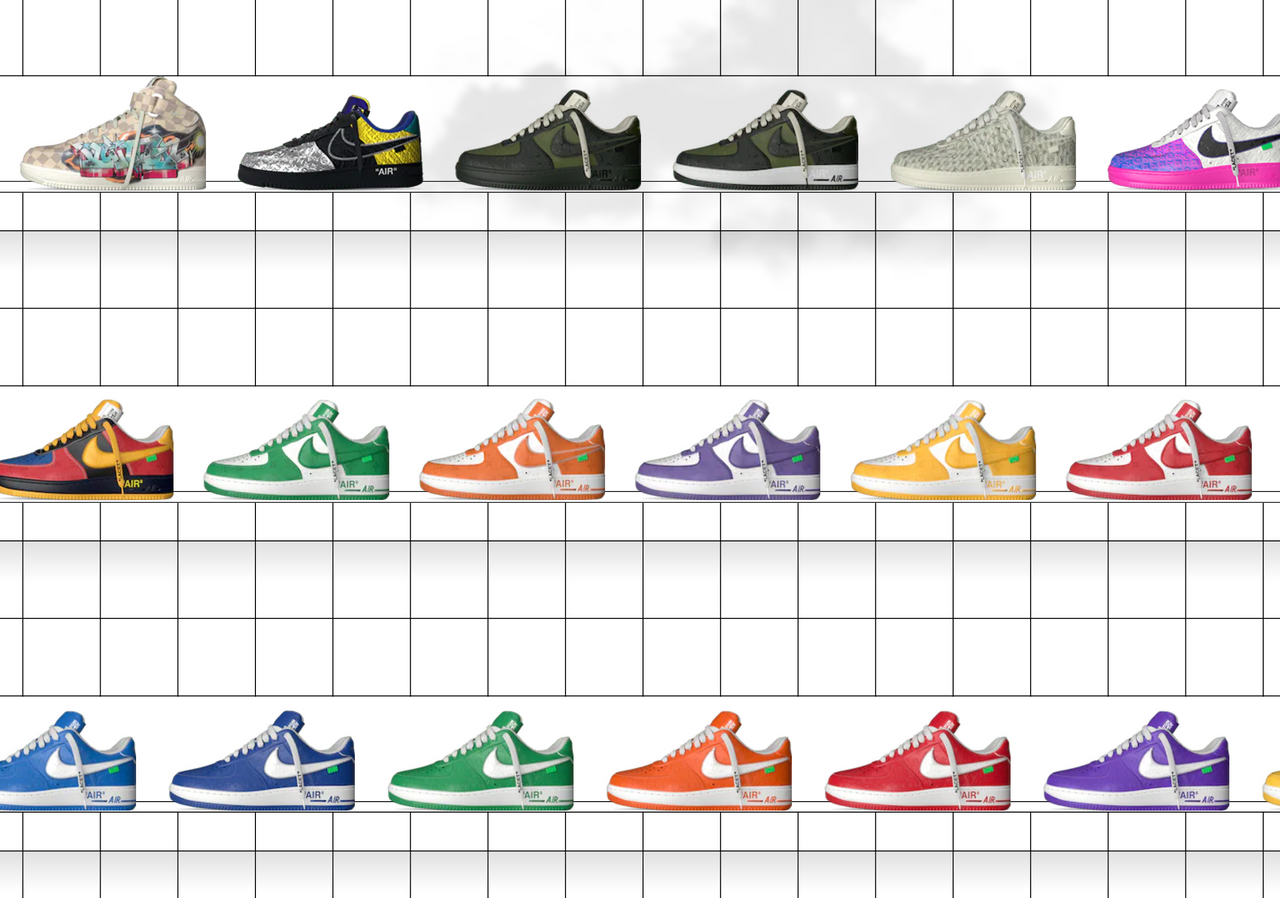 Original Nike X Louis Vuitton Dunk Low Monogram Sneakers in