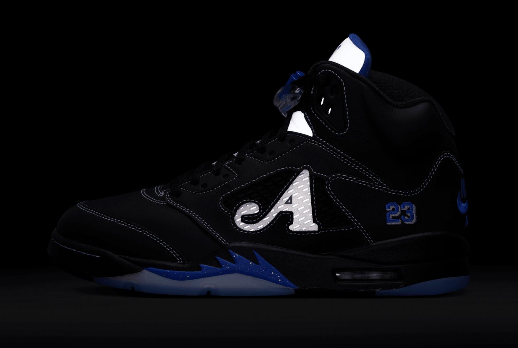 Awake NY x Air Jordan 5 blue and black sneaker