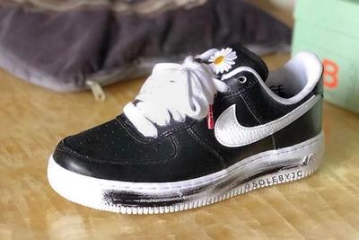 Peaceminusone Nike Air Force 1 Black White Front Angle