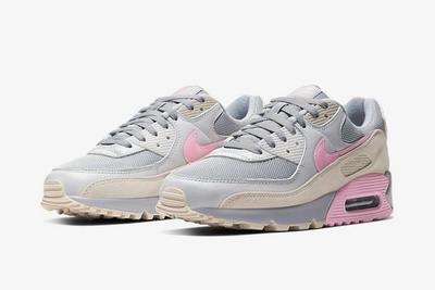 Nike Air Max 90 Grey Grey Pink Pair