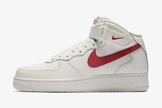nike air force 1 sail university red