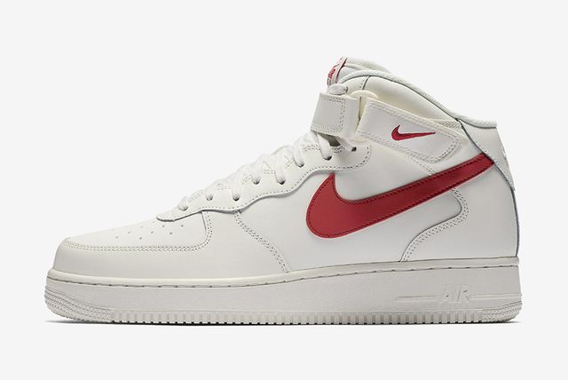 nike air force 1 mid 07 white red