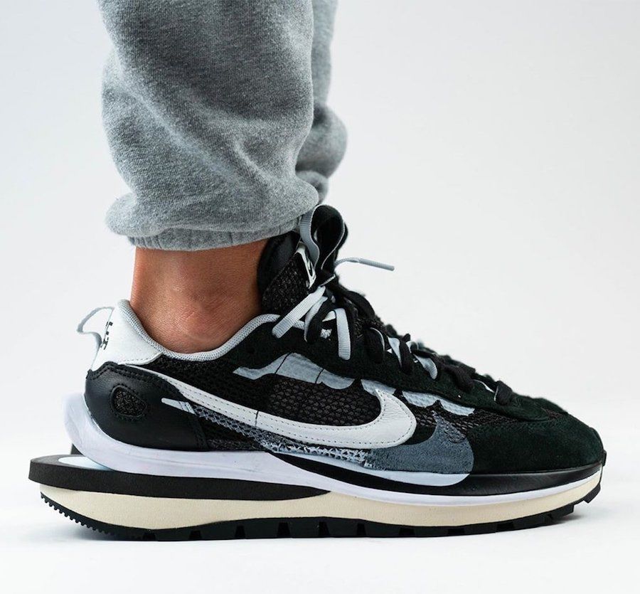 On-Foot Look: sacai x Nike VaporWaffle Black/White - Sneaker Freaker