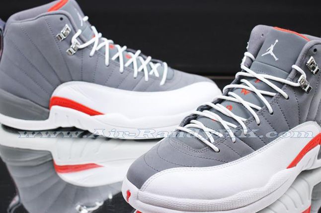 jordan 12 grey orange