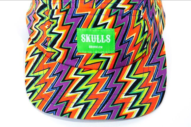Halloween Skulls Handmade Cap Front 1