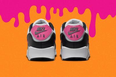 Nike fabric nike free hyper venom running shoes kids brooks AM90 Dunkin Donuts Collaboration Pink Black Orange Gray