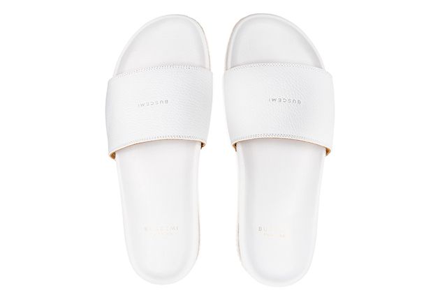 Buscemi Calfskin Leather Slides Sneaker Freaker