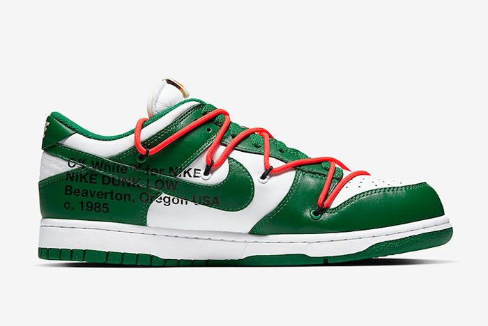 Off White Nike Dunk Low White Green Ct0856 100 Medial