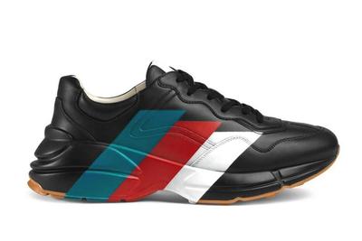 Gucci Rhyton Web Print Sneakers Black White Release 03 Sneaker Freaker