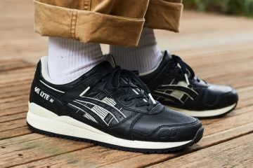 Asics gel lyte iii black outlet leather