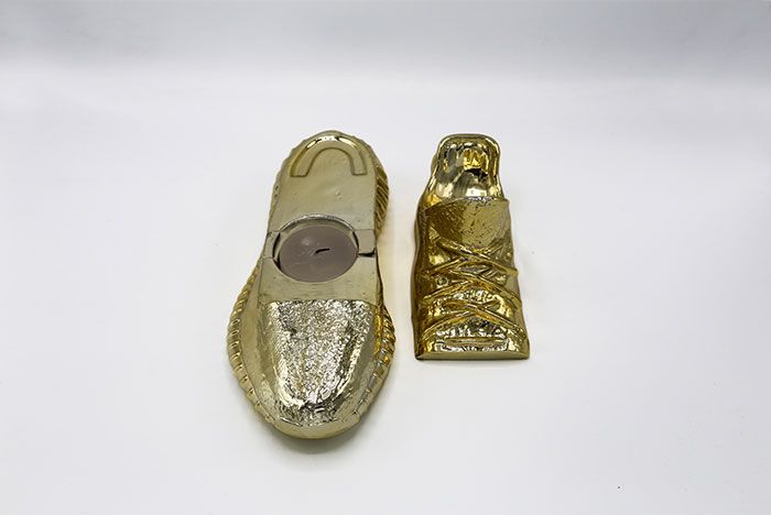 Yeezy Boost 350 Gold Candle Sculpture Top Shot 1