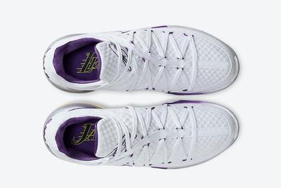 Nike Le Bron 17 Low Lakers Home Cd5007 102 Top