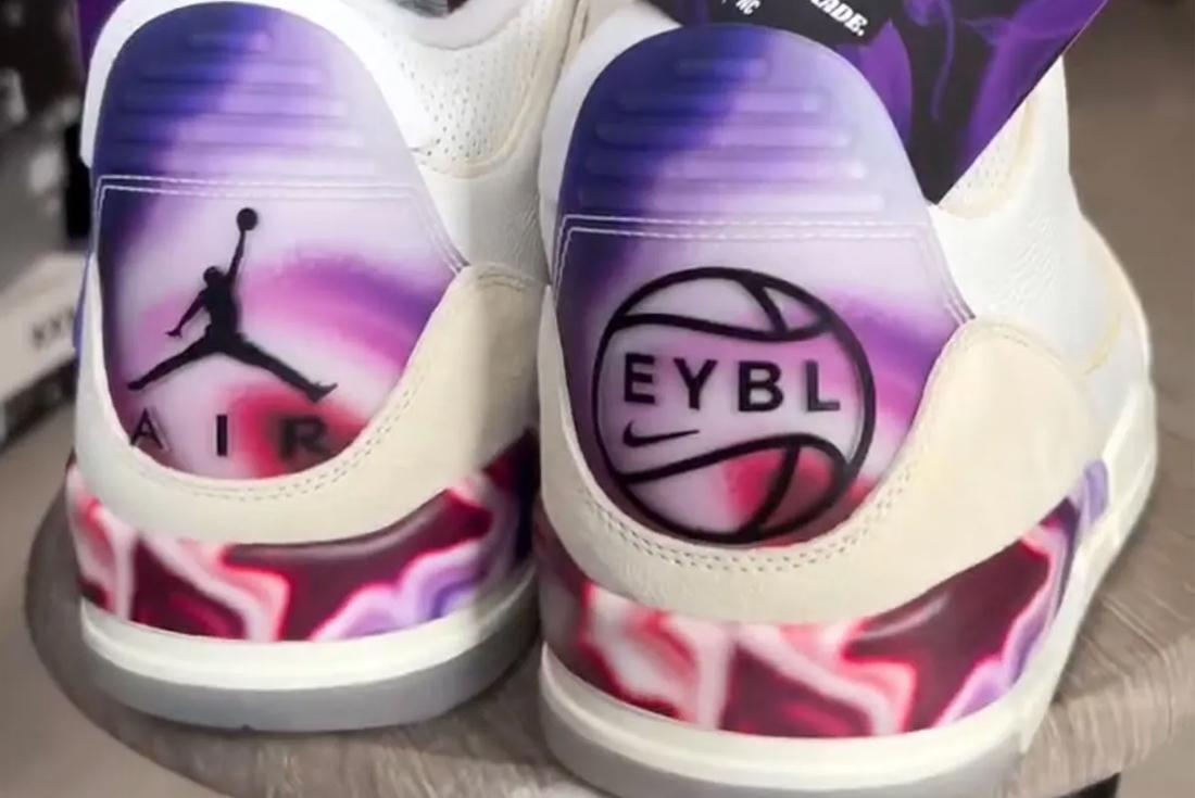 Pink and purple Air Jordan 3 EYBL sneakers