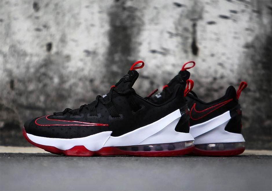 Nike Lebron 13 Low Black Red Detailed Look 1