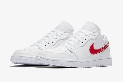 Air Jordan 1 Low White University Red Ao9944 161 Front Angle