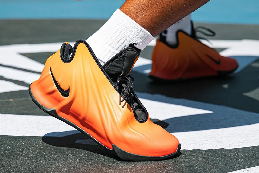 nike gt future fire on foot basketball court
