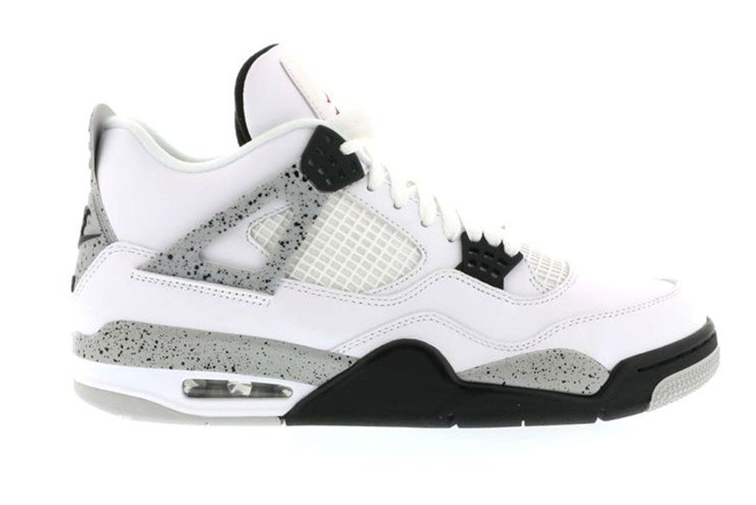 Air Jordan 4 White Cement Lateral Side Shot