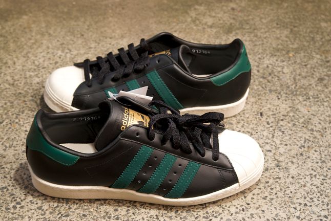 Adidas Superstar Black Green 1