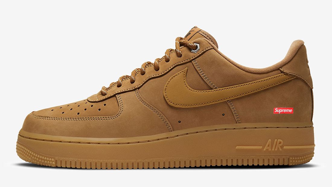 Closely Inspect the Supreme x Nike Air Force 1 'Flax' - Sneaker Freaker