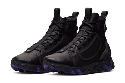 Nike React Ianga Black Light Aqua Anthracite Court Purple Av5555 002 Release Date Pair