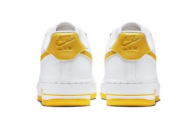 Nike Air Force 1 Yellow White Heels