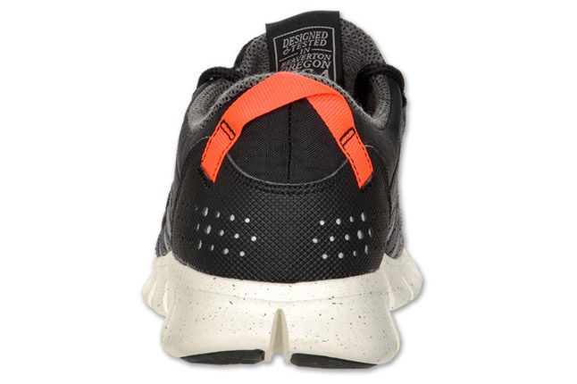 Nike Free Powerlines Mens Running Black Orange Grey Heel 1