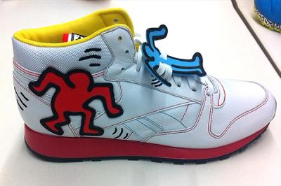 Keith Haring Reebok Cl Leather Mid Lux 12 White Red 1