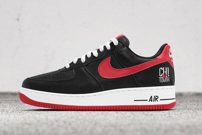 Nike Air Force 1 Low Black Chicago Chi City