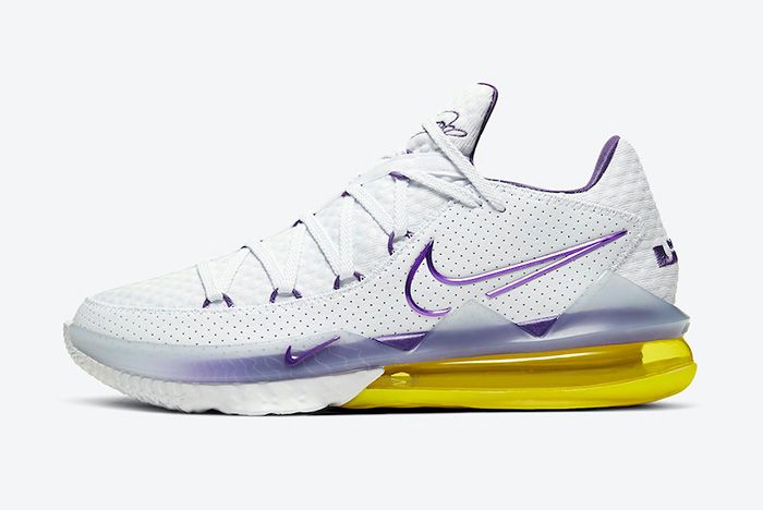 Nike Le Bron 17 Low Lakers Home Cd5007 102 Lateral