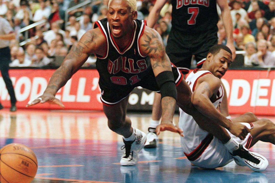 Op het randje Coöperatie Religieus The Evolution of Dennis Rodman's NBA Sneaker Style - Sneaker Freaker