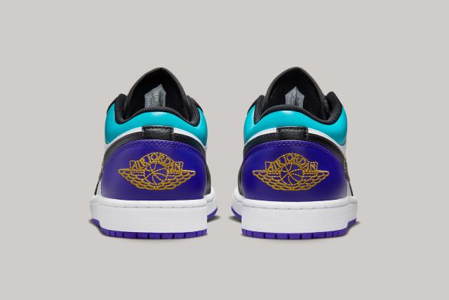 air jordan 1 low black white purple