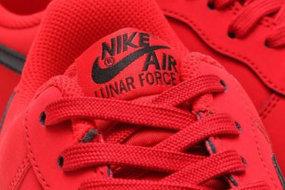 Nike Lunar Force 1 University Red Black Tongue