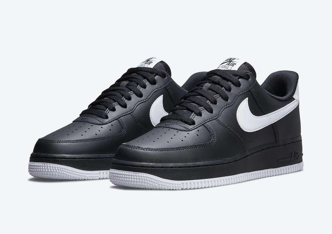 white nike air force 1 with black