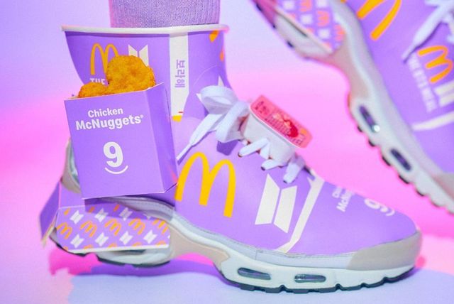 Customiser Cooks Up a BTS x McDonald’s x Nike Air Max Plus