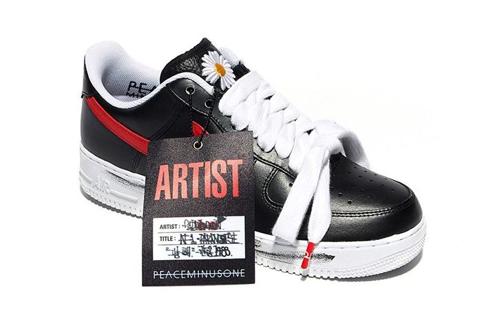 G Dragon Peaceminusone Nike Air Force 1 Low Red Korea Exclusive Release Date Hangtag