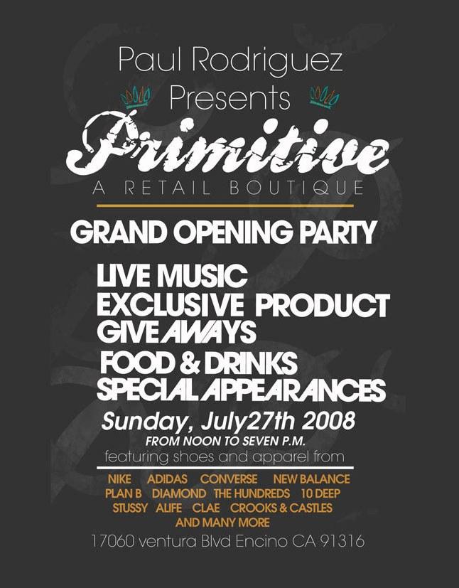 P Rod Presents Primitive Store Opening 1