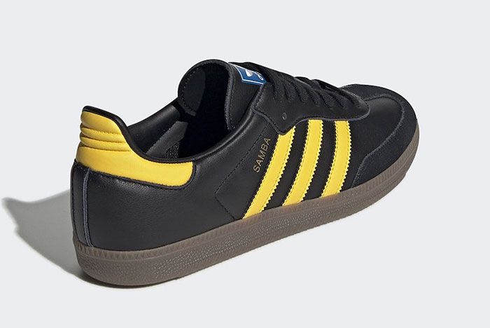 Adidas Samba Black Yellow Heel