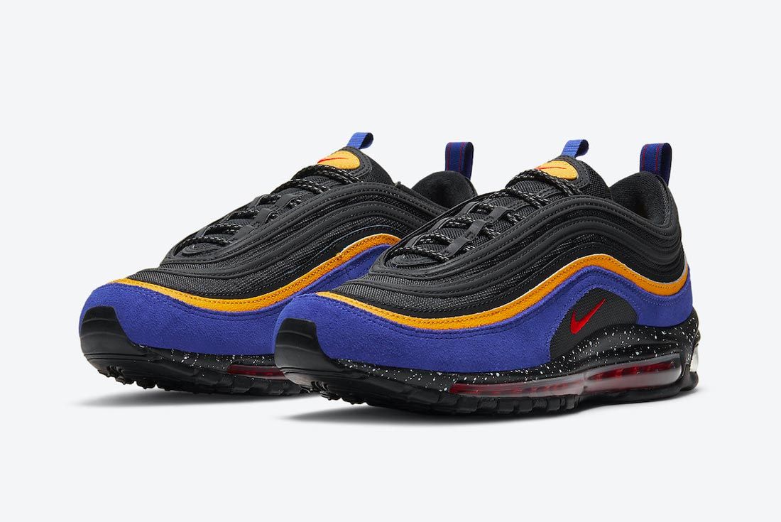 orange black and yellow air max 97